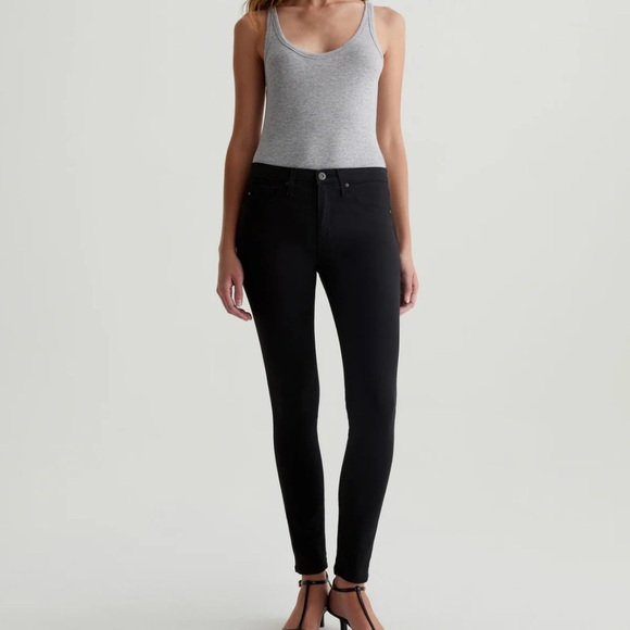 AG Adriano Goldschmied Dark Black Jeans Cropped Jeans Size 25R - Picture 7 of 10